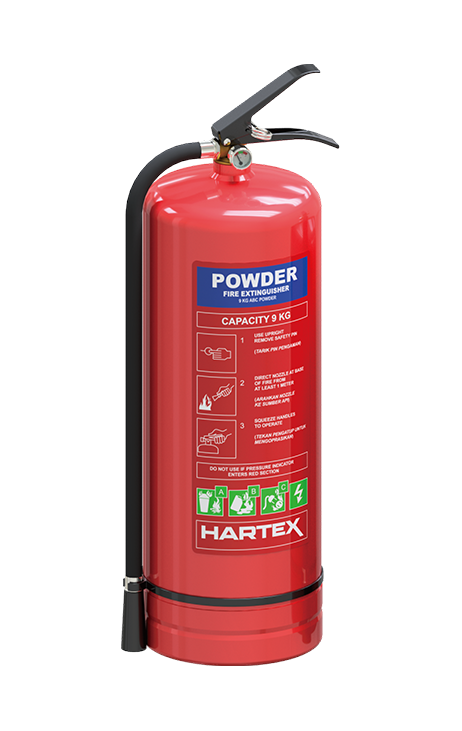 DRY CHEMICAL POWDER A,B,C FIRE CLASS  9.0 KG